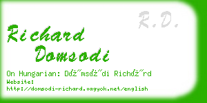 richard domsodi business card
